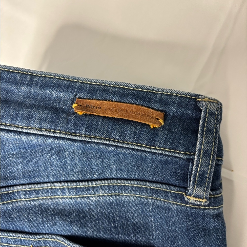Anthropologie Pilcro & Letterpress Dark Blue Split-Ankle Jeans – Size 28 - Picture 7 of 15
